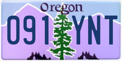 OR license plate 091YNT