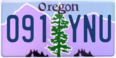 OR license plate 091YNU