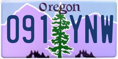 OR license plate 091YNW