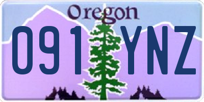 OR license plate 091YNZ