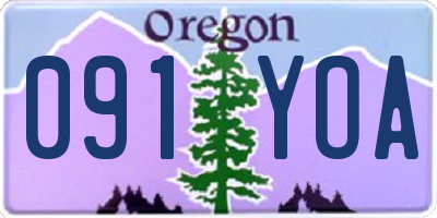 OR license plate 091YOA