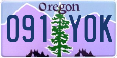 OR license plate 091YOK