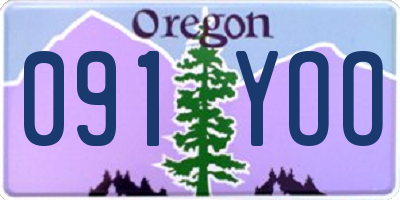 OR license plate 091YOO