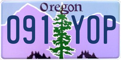 OR license plate 091YOP