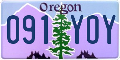 OR license plate 091YOY