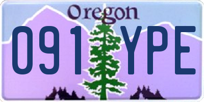 OR license plate 091YPE