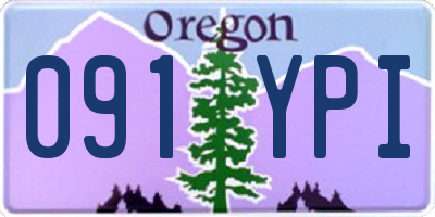 OR license plate 091YPI
