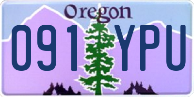 OR license plate 091YPU