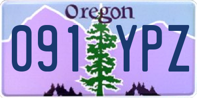 OR license plate 091YPZ