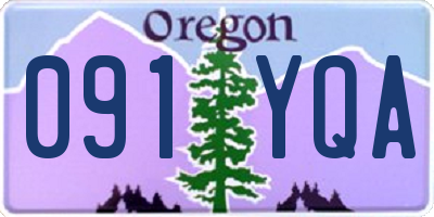 OR license plate 091YQA