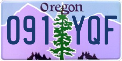 OR license plate 091YQF