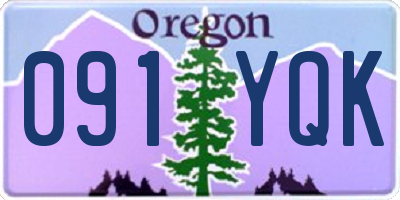 OR license plate 091YQK