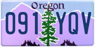 OR license plate 091YQV