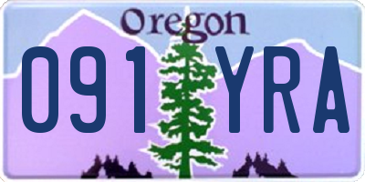 OR license plate 091YRA
