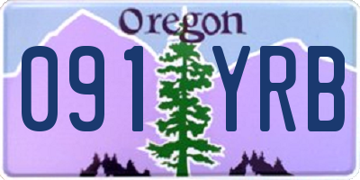 OR license plate 091YRB