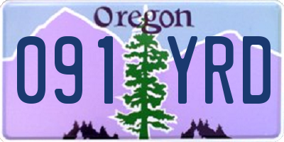 OR license plate 091YRD