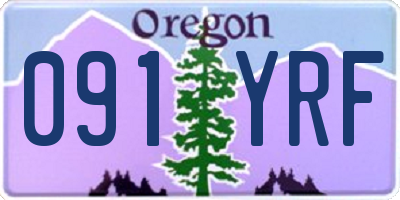 OR license plate 091YRF