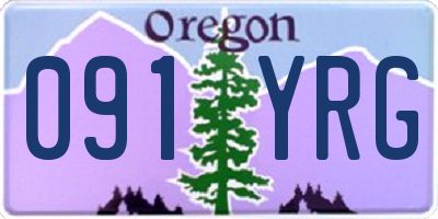 OR license plate 091YRG