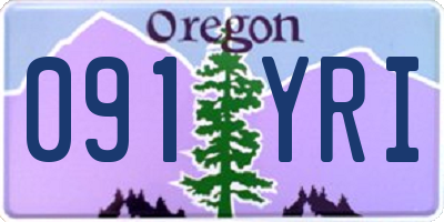 OR license plate 091YRI