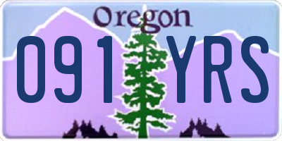 OR license plate 091YRS