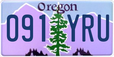 OR license plate 091YRU