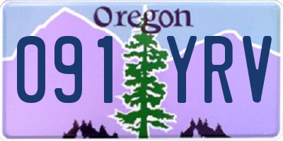 OR license plate 091YRV