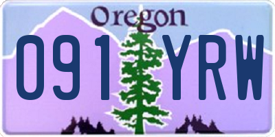 OR license plate 091YRW