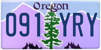 OR license plate 091YRY