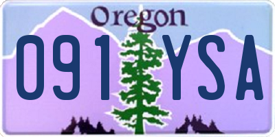 OR license plate 091YSA