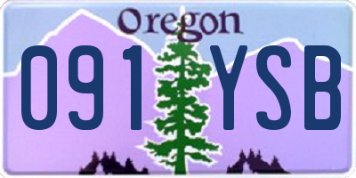 OR license plate 091YSB