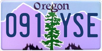 OR license plate 091YSE