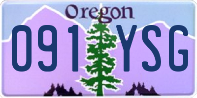 OR license plate 091YSG