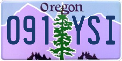 OR license plate 091YSI