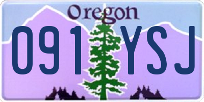 OR license plate 091YSJ