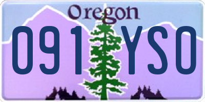 OR license plate 091YSO