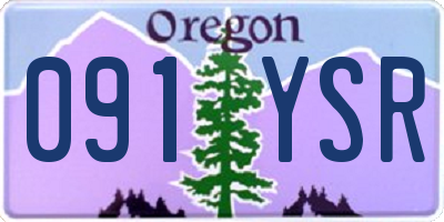 OR license plate 091YSR
