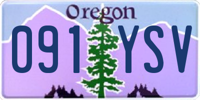 OR license plate 091YSV