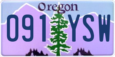 OR license plate 091YSW