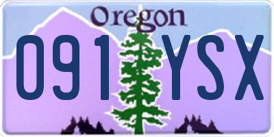 OR license plate 091YSX