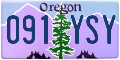 OR license plate 091YSY