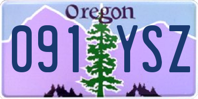 OR license plate 091YSZ
