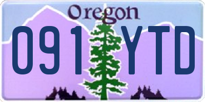 OR license plate 091YTD