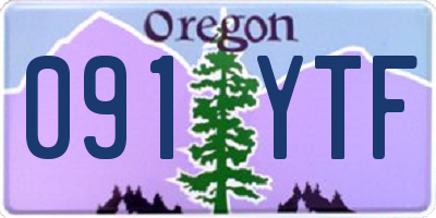OR license plate 091YTF