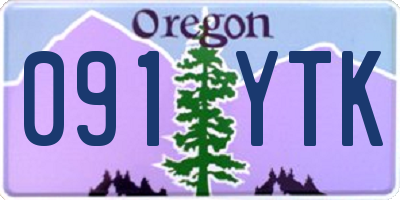 OR license plate 091YTK