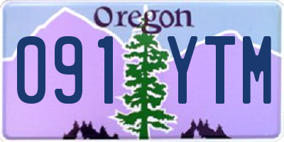 OR license plate 091YTM