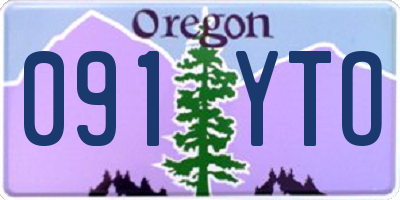 OR license plate 091YTO