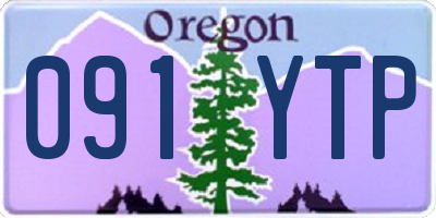 OR license plate 091YTP