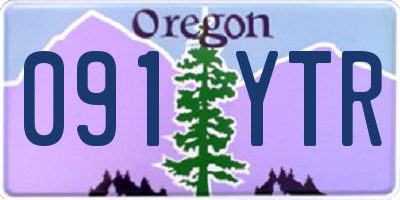 OR license plate 091YTR