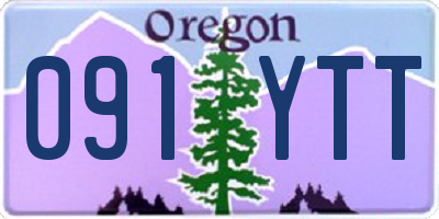 OR license plate 091YTT