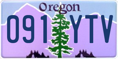 OR license plate 091YTV